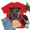 12022-6.jpg Black man warrior tshirt Cotton BLM crewneck t-shirt Mens flowers short sleeve jersey Masculine armor top