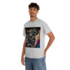 12070-4.jpg Black man warrior tshirt Cotton BLM crewneck t-shirt Mens flowers short sleeve jersey Masculine armor top