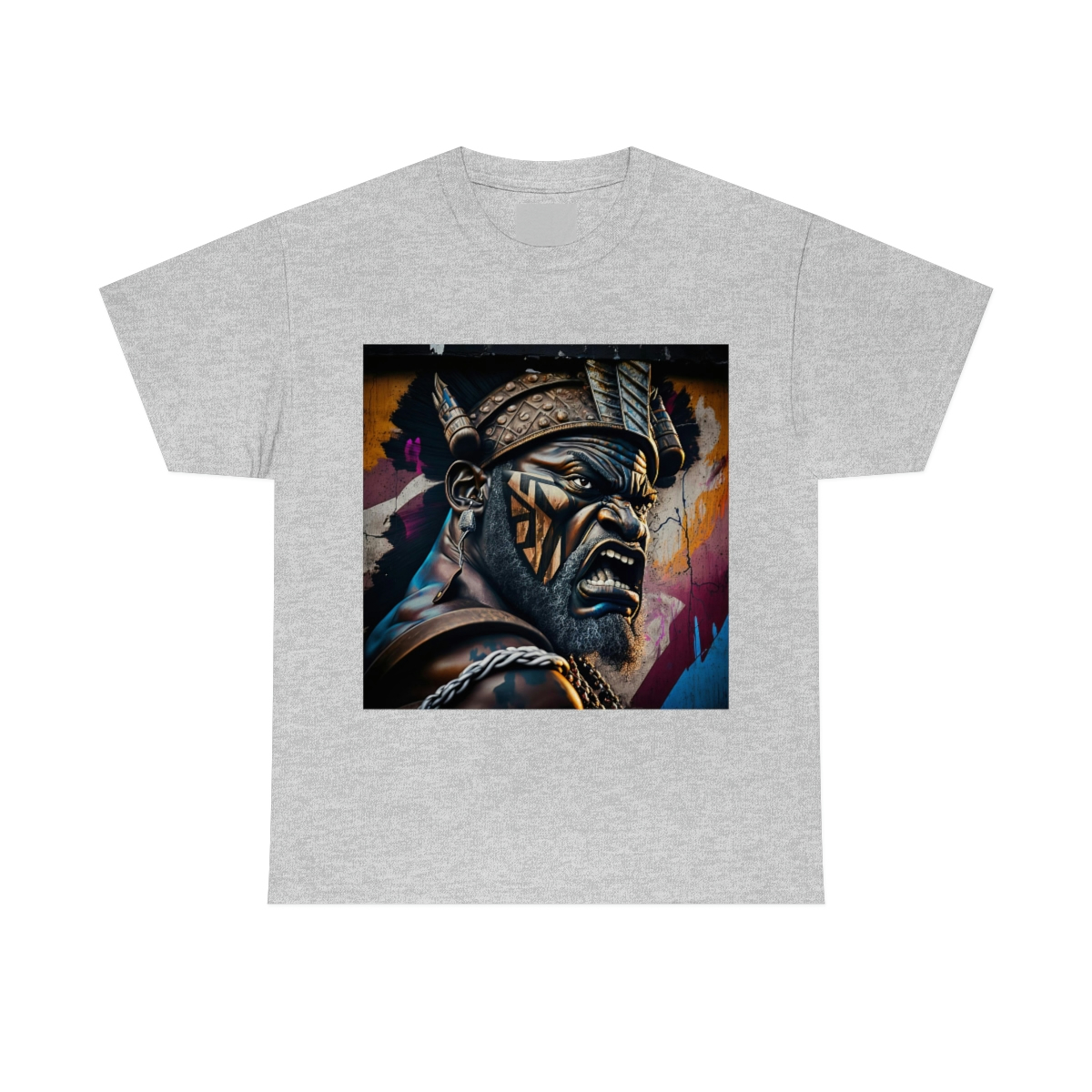 12070.jpg Black man warrior tshirt Cotton BLM crewneck t-shirt Mens flowers short sleeve jersey Masculine armor top