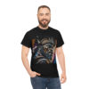 12124-3.jpg Black man warrior tshirt Cotton BLM crewneck t-shirt Mens flowers short sleeve jersey Masculine armor top