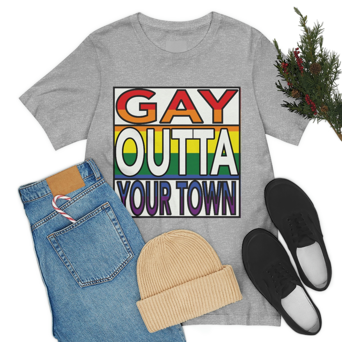 18078-15.jpg Personalized Gay Mens tshirt Queer crewneck Soft Cotton t-shirt rainbow jersey Queer unisex short sleeve top Pride colorful shirt