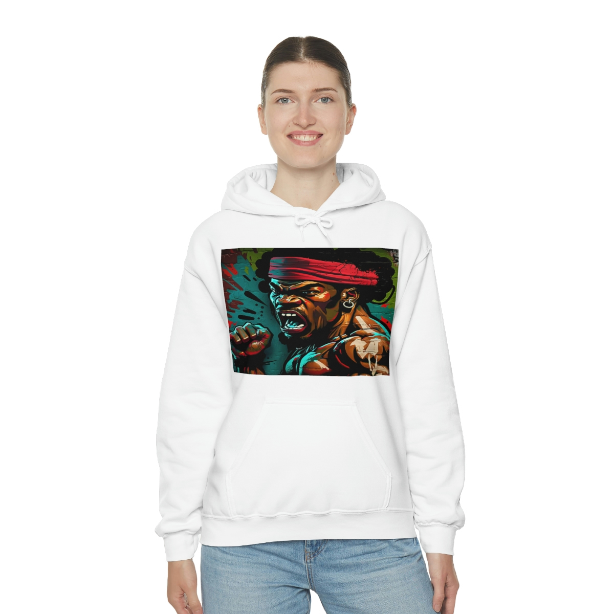 32912-3.jpg Black man warrior hoodie Cotton BLM sweatshirt Mens flowers long sleeve top Martial Arts drawstring