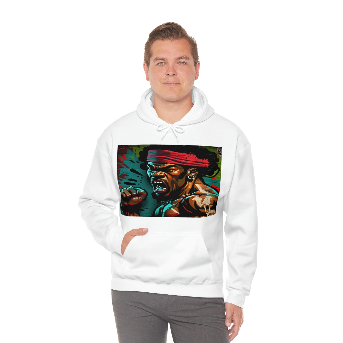 32912-4.jpg Black man warrior hoodie Cotton BLM sweatshirt Mens flowers long sleeve top Martial Arts drawstring