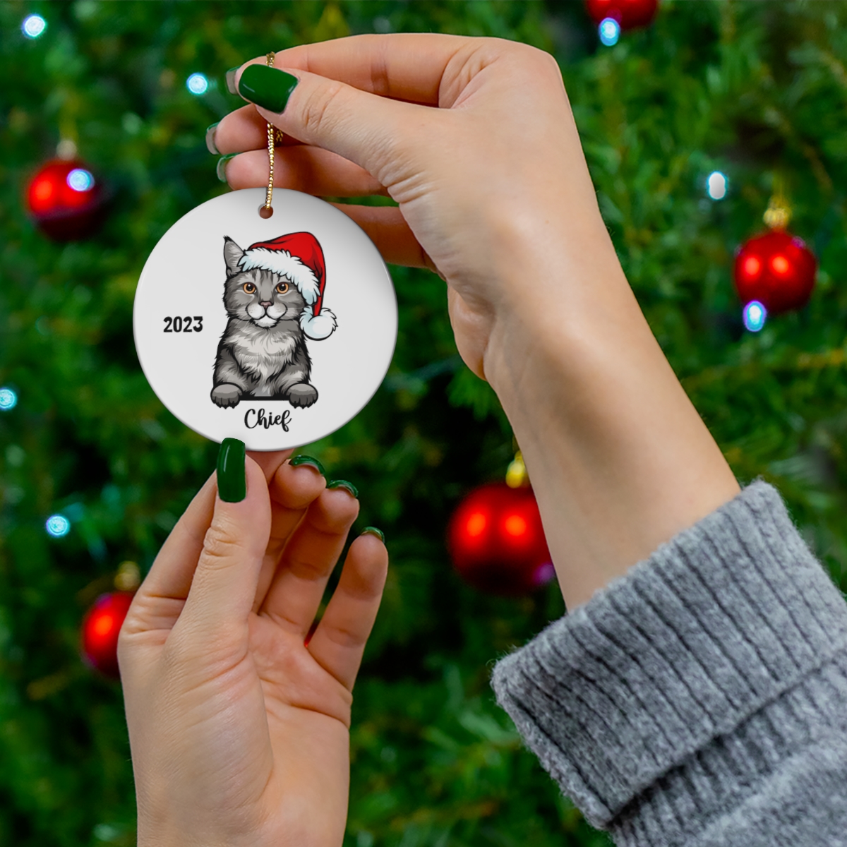69368-103.jpg Pixiebob Cat Ceramic Ornament B