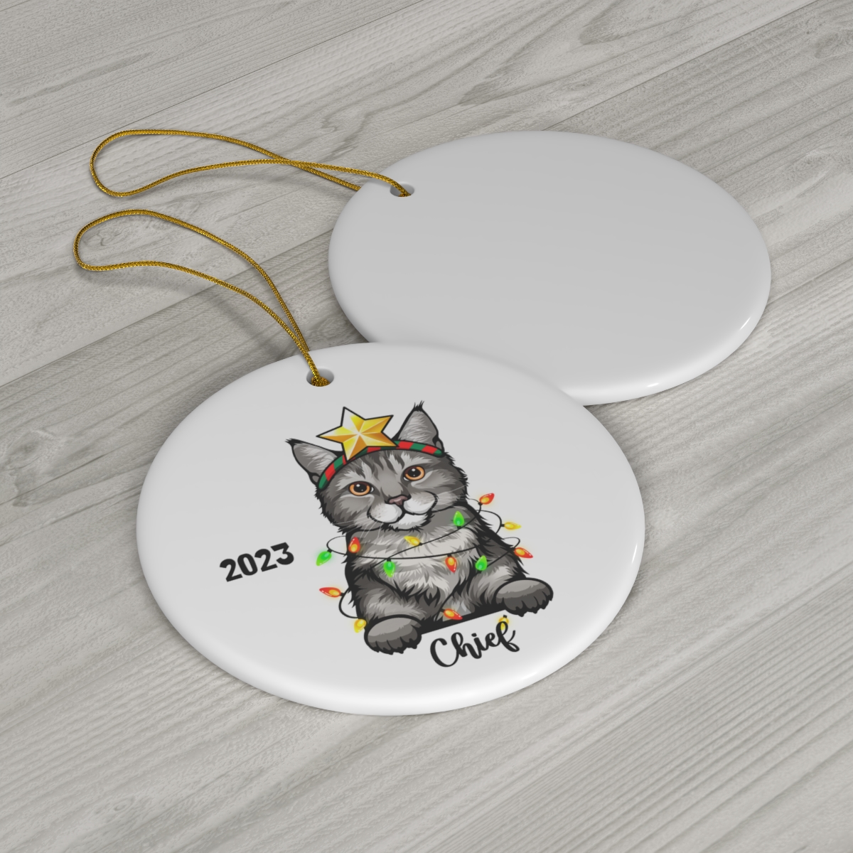 69368-106.jpg Pixiebob Cat Ceramic Ornament C
