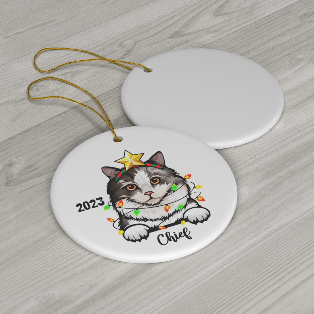 69368-122.jpg Ragamuffin Cat Ceramic Ornament C