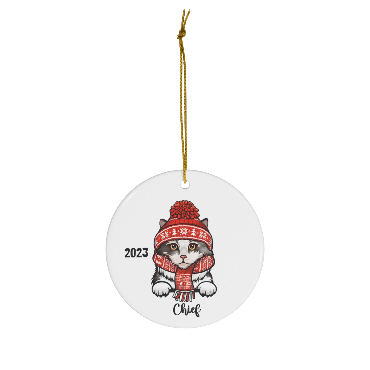 69368-124.jpg Ragamuffin Cat Ceramic Ornament D