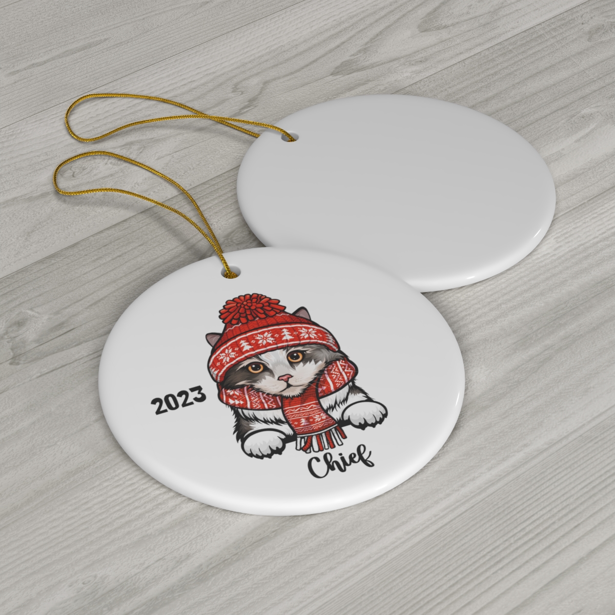 69368-126.jpg Ragamuffin Cat Ceramic Ornament D