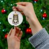 Manx Cat Ceramic Ornament C