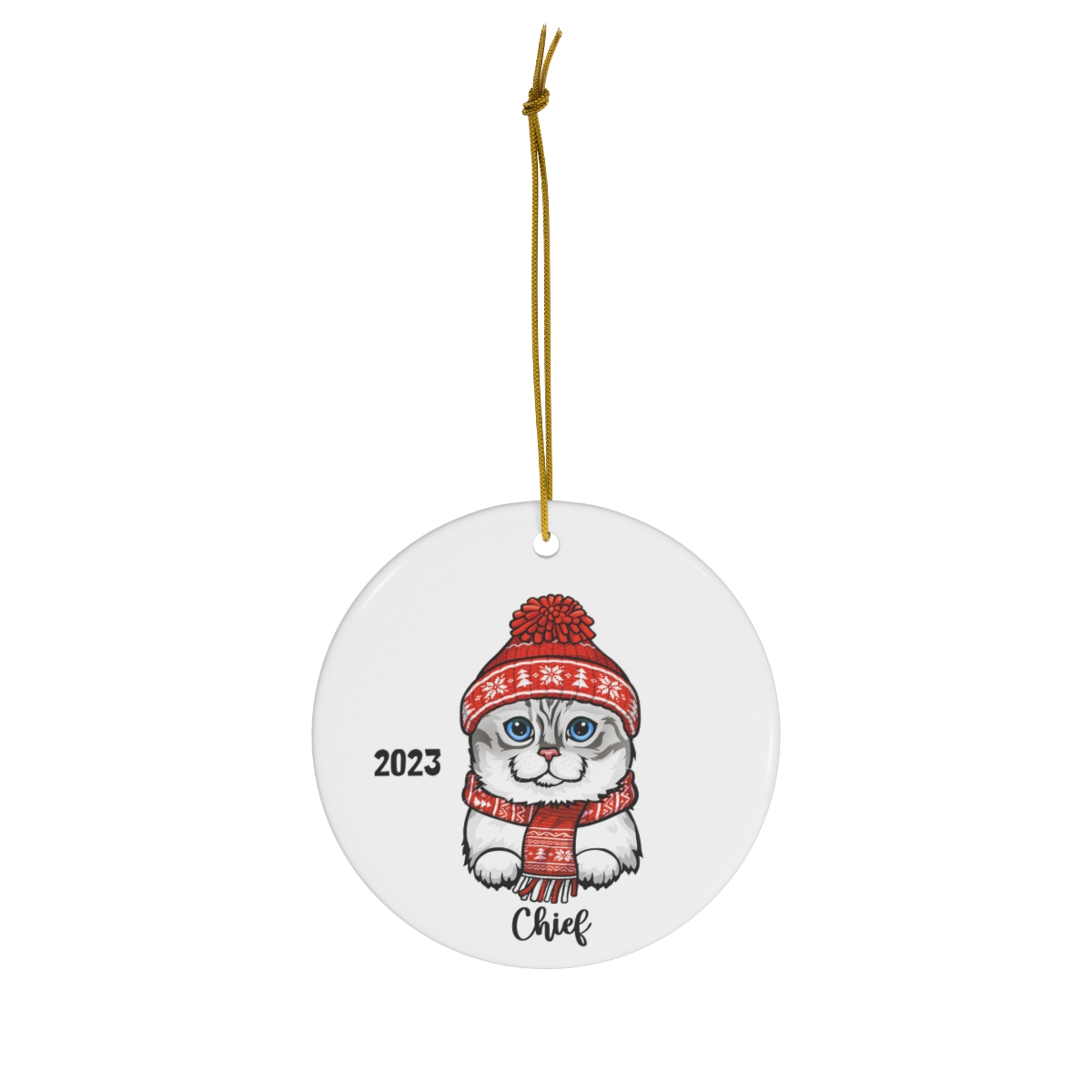 69368-156.jpg Scottish Fold Cat Ceramic Ornament D