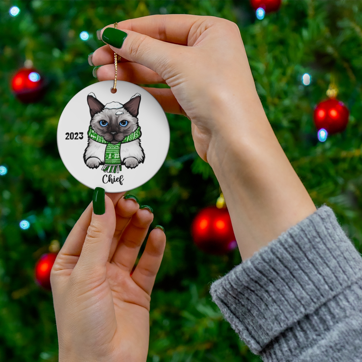 69368-19.jpg Siamese Cat Ceramic Ornament A