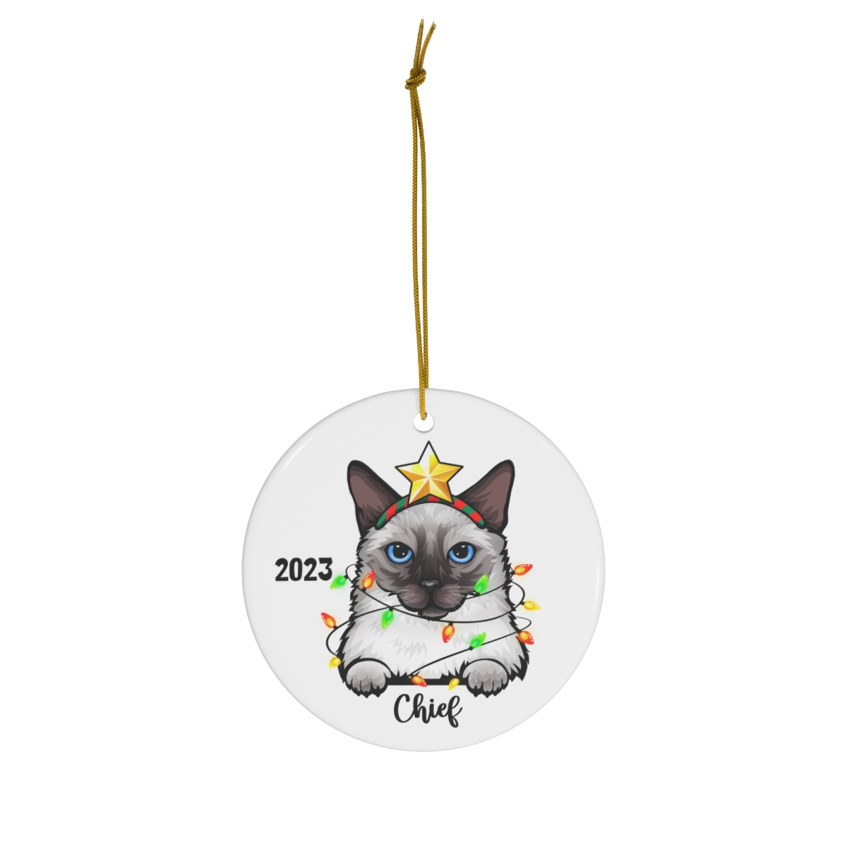 Siamese Cat Ceramic Ornament C