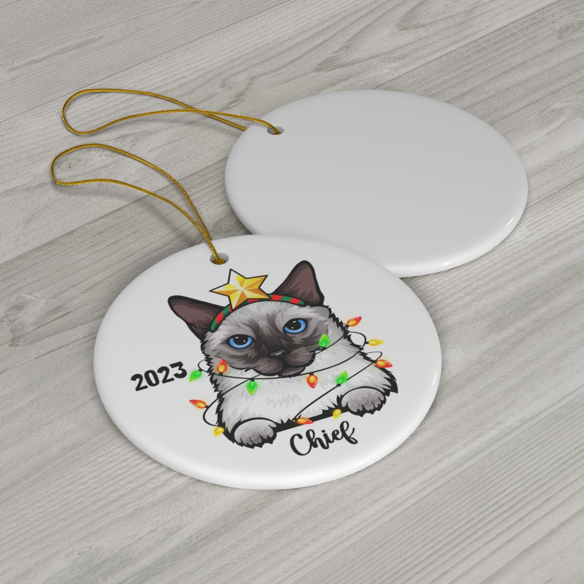 Siamese Cat Ceramic Ornament C