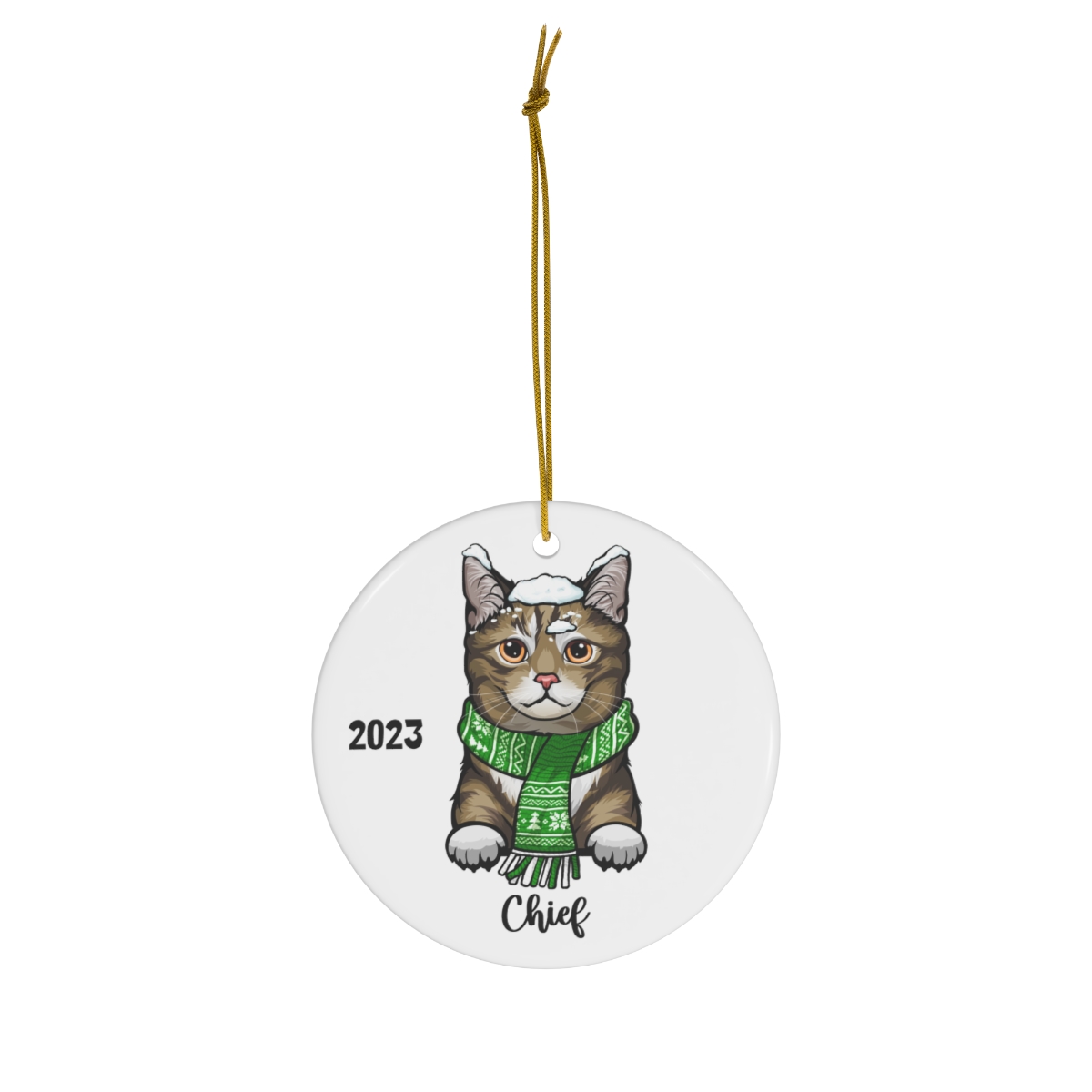 Manx Cat Ceramic Ornament A