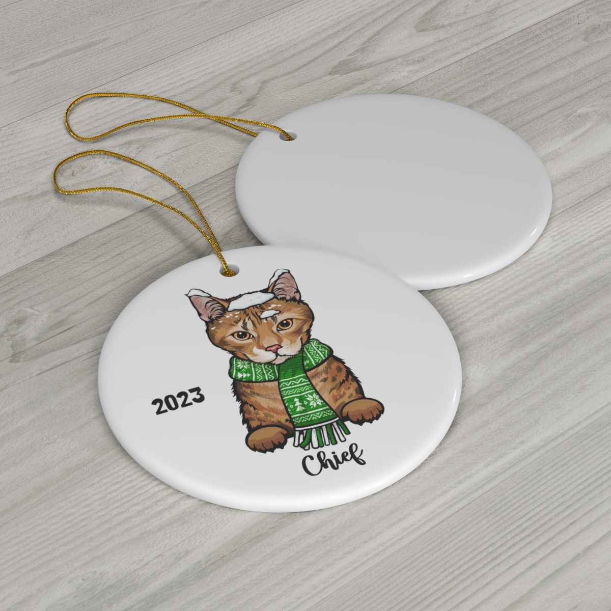 Ocicat Cat Ceramic Ornament A