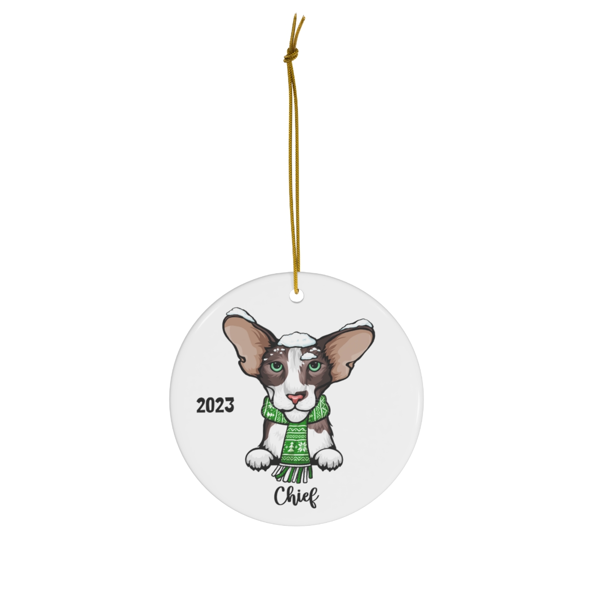 Oriental Cat Ceramic Ornament A