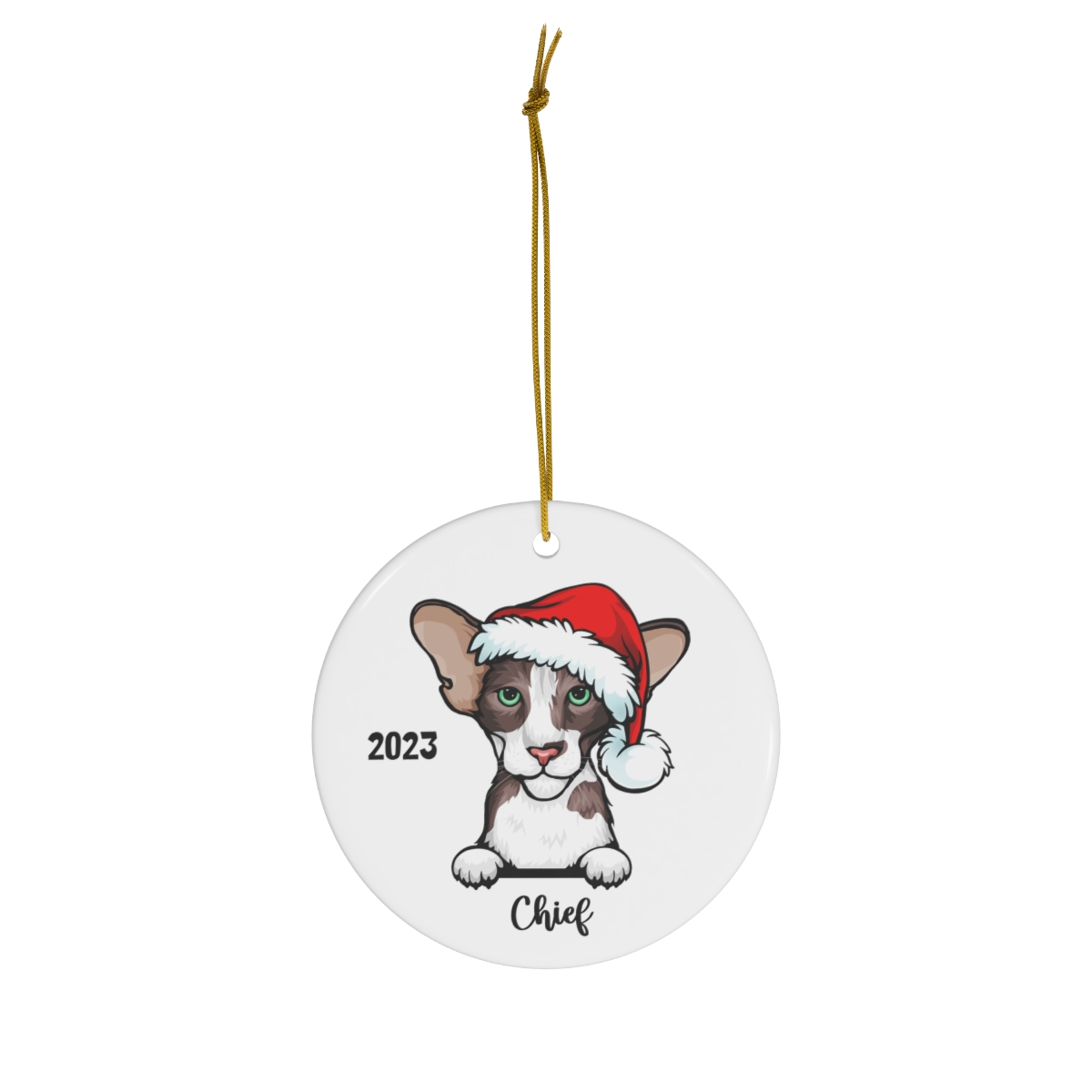 Oriental Cat Ceramic Ornament B
