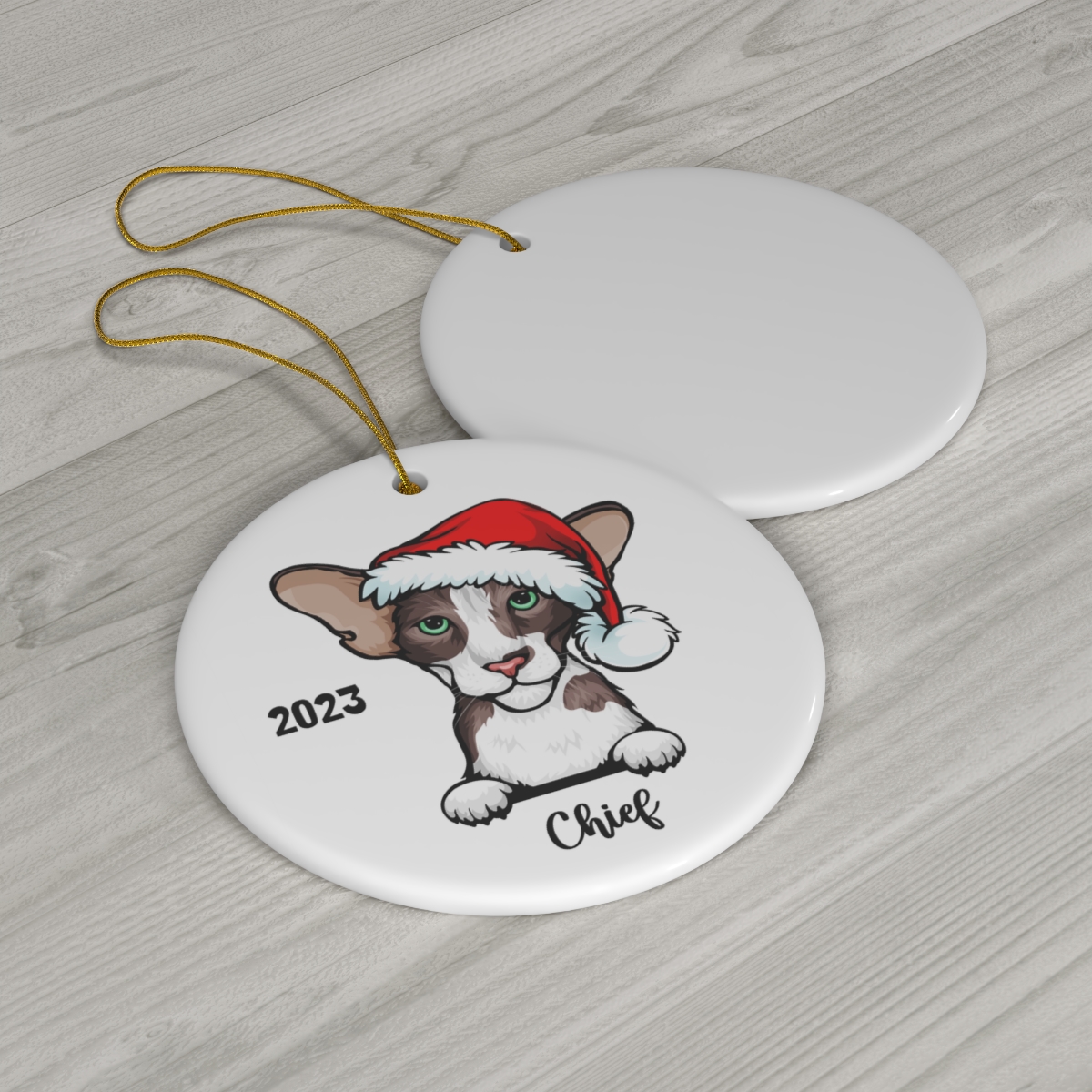 Oriental Cat Ceramic Ornament B
