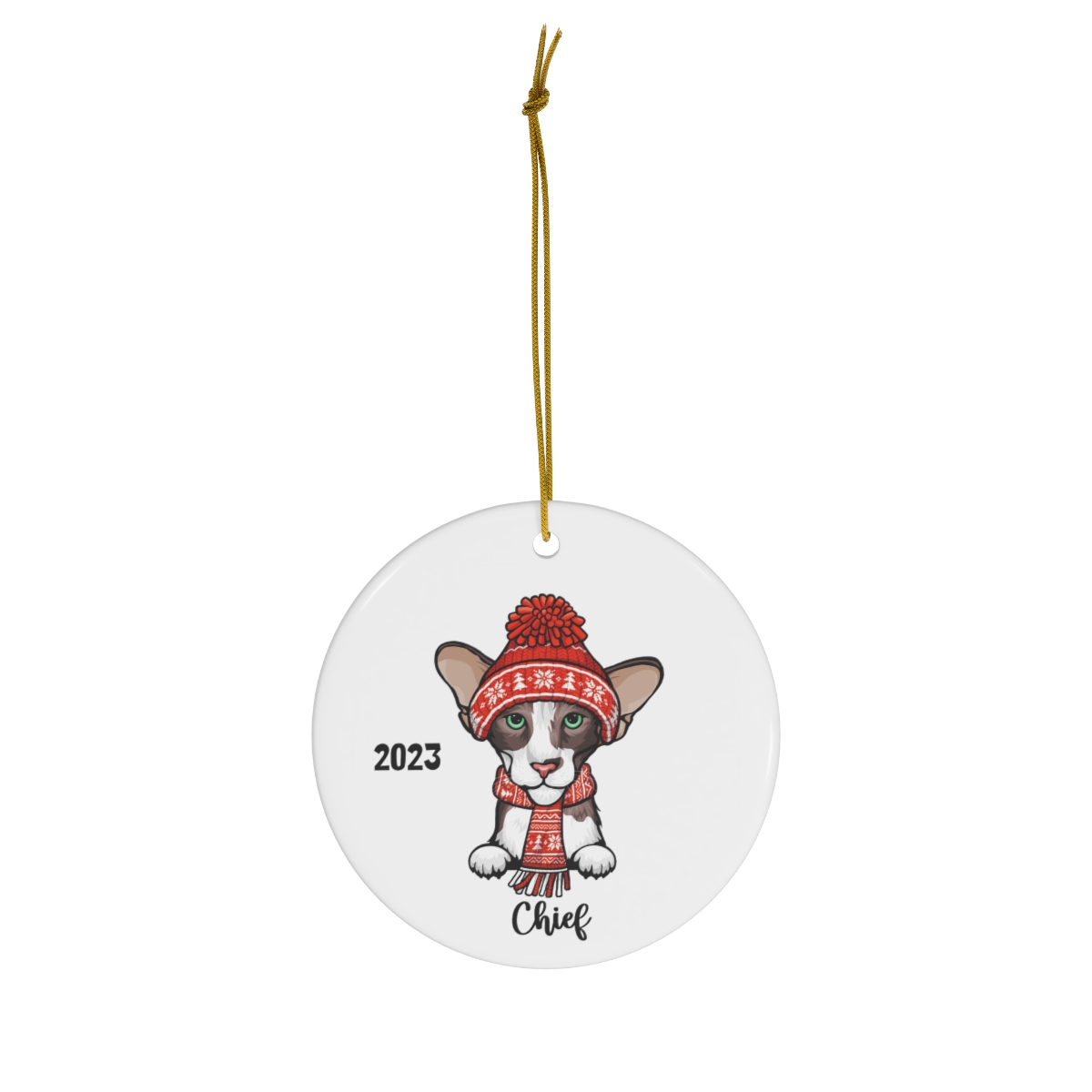 69368-76.jpg Oriental Cat Ceramic Ornament D