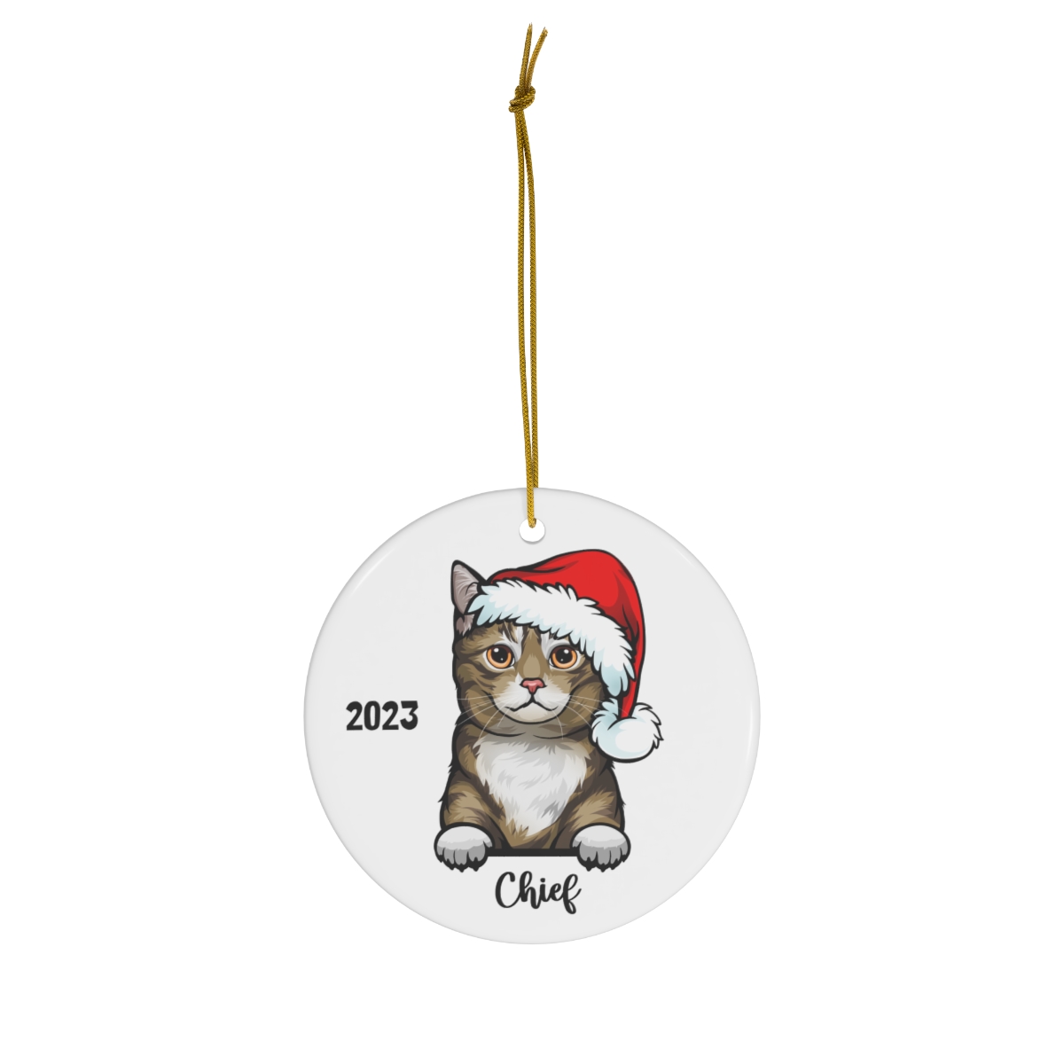 Manx Cat Ceramic Ornament B